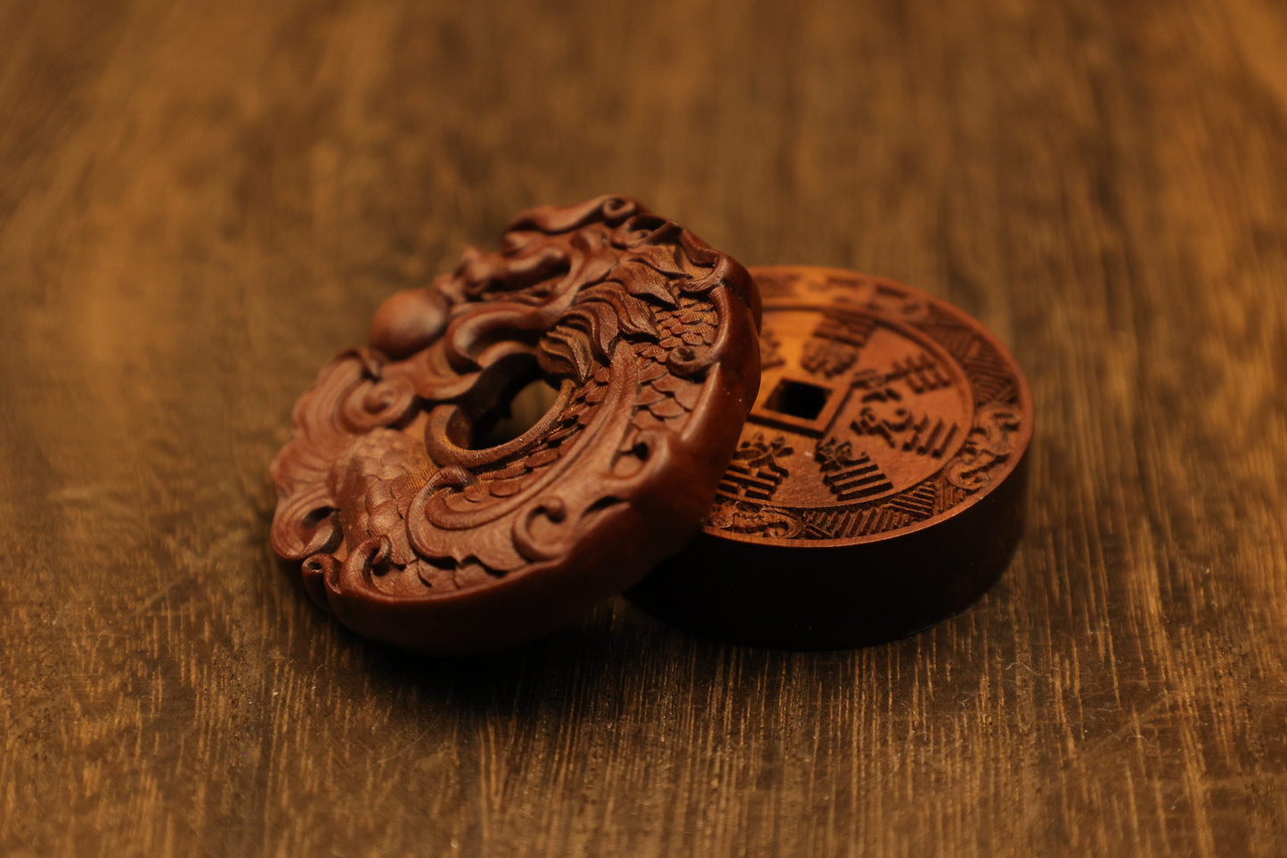 Lightingstruck Jujube Wood Mountain Ghost Money Peace Amulet