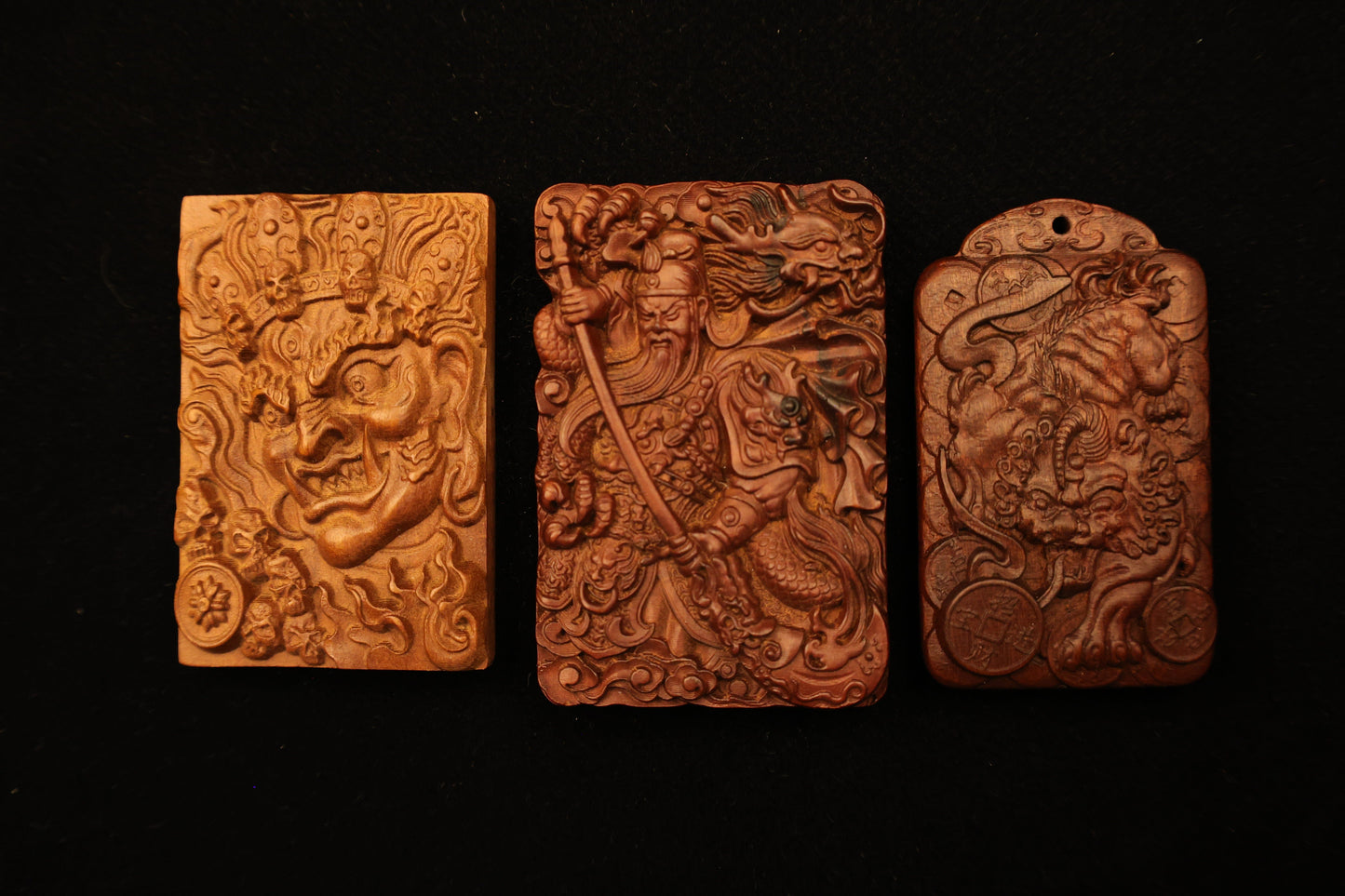 Lightingstruck Jujube Wood Mahakala - Fengshui Wooden Amulet