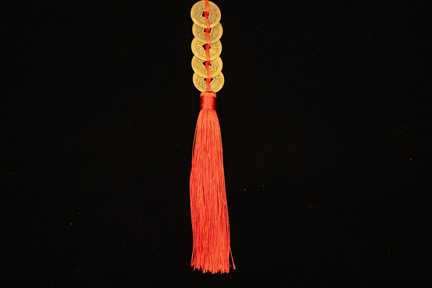 Red Rope Five Emperors Coins Feng Shui Charm