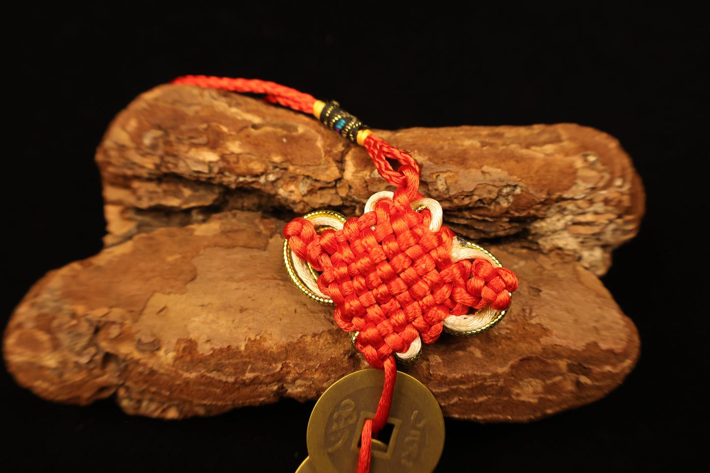 Red Rope Five Emperors Coins Feng Shui Charm