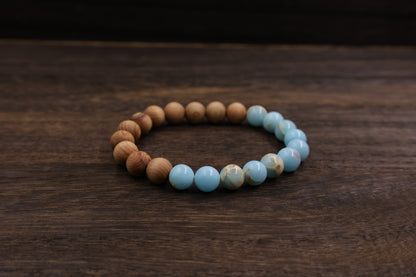 Thujua & Shoushan Stone Bracelet Meditation Beads-