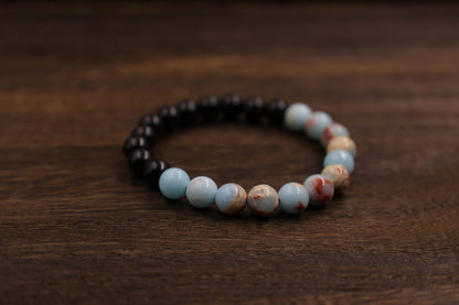 Ebony & Shoushan Stone Fengshui Bracelet