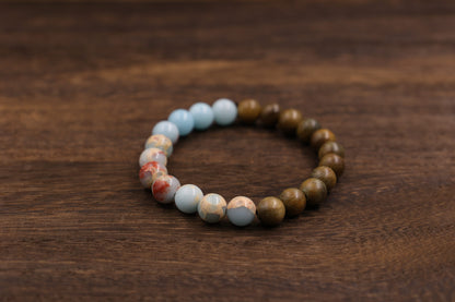 Green Sandalwood & Shoushan Stone Fengshui Bracelet